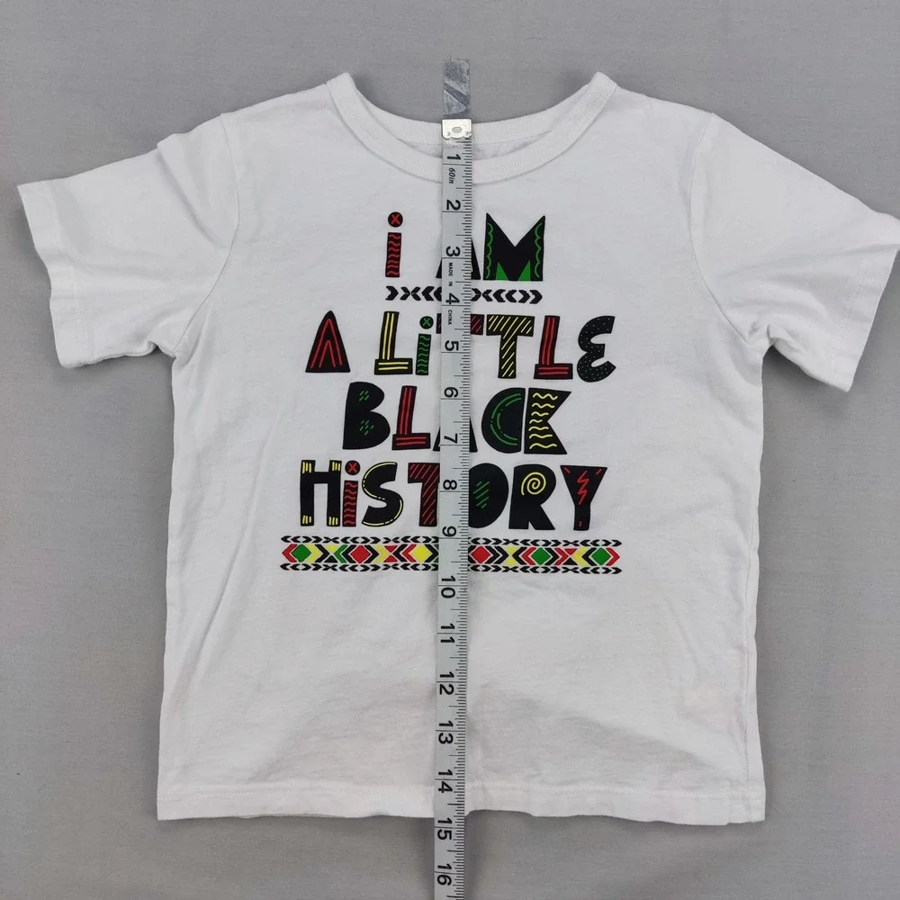 The Children's Place T-Shirt Kids 4T White Black History Graphic Tee Cotton